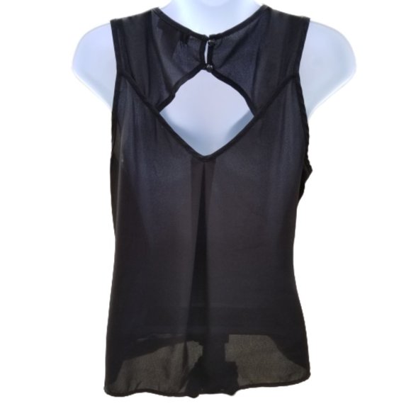 Three Pink Hearts Accordion Floral Top Scooped Neck Sleeveless Small - Picture 3 of 10